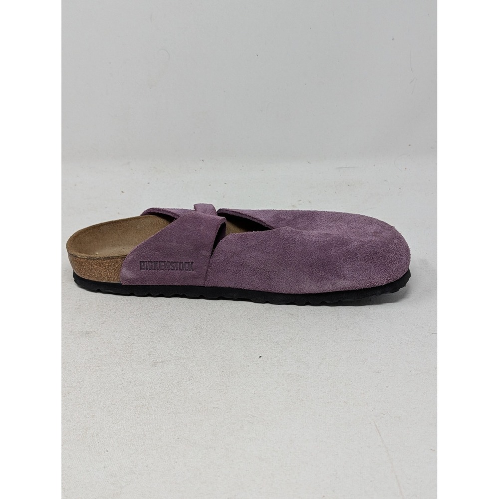 Birkenstock London Purple Suede Closed Toe Clogs Shoes Womens 39 L8 M6 - Picture 2 of 13